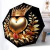 Noble Crown Folding Umbrella Fashion Auto-Open 8 Iron Ribs Plastic Handle Foldable Sunshade Perfect Christmas Gifts