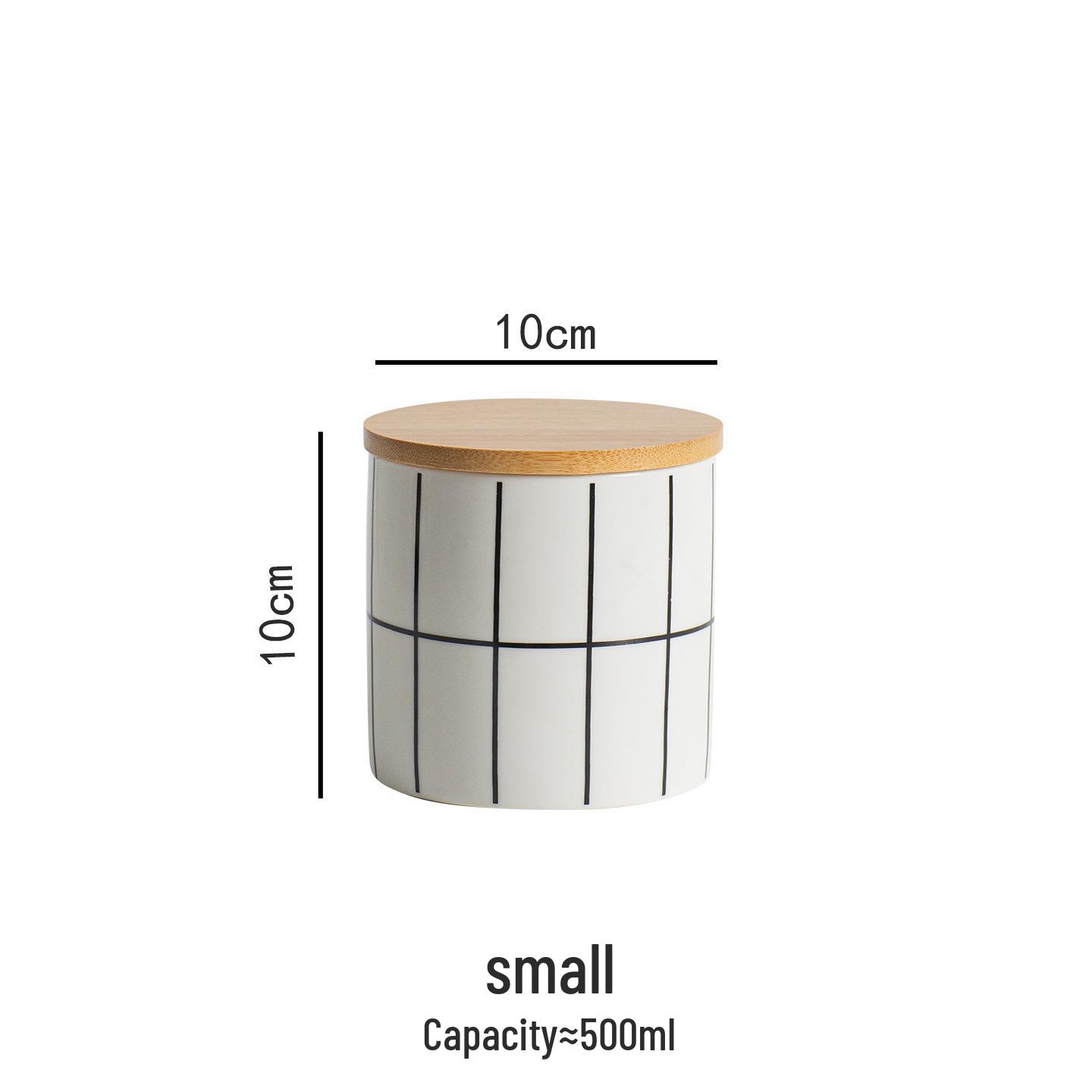 Nordic Heat-Resistant Ceramic Storage Jar Set - Three Large Round Jars with Lids