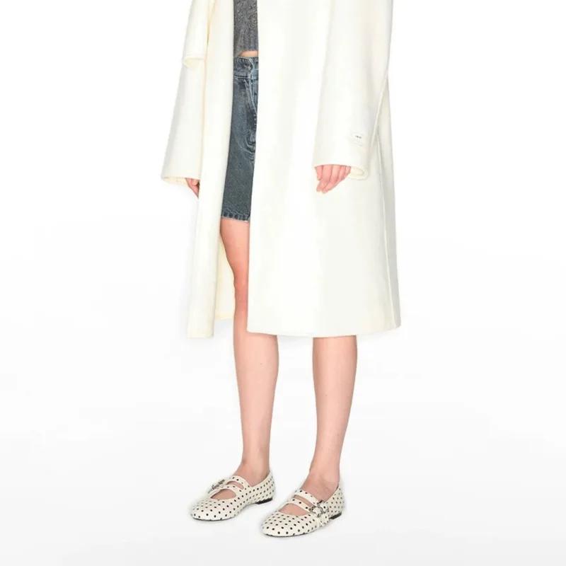 Fashion French Speckled Round Toe Shallow Mouth Double Strap Mary Jane Single Shoe Women's 2025 Spring Versatile Ballet Flat Shoes