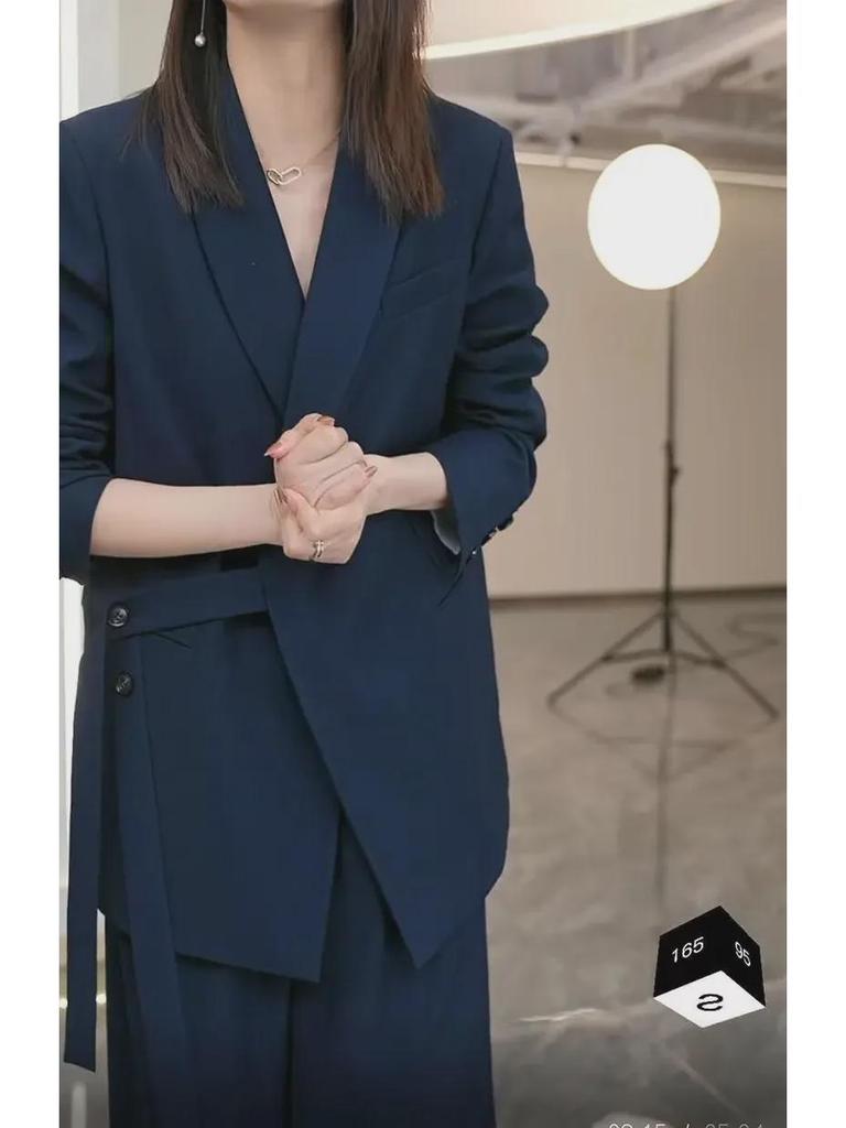 2024 Άνοιξη/Φθινόπωρο Μεγάλα Μεγέθη Στυλ Κουνιάδας Φαρδιά Παντελόνια Δύο Τεμαχίων για Γυναίκες