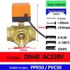 Electric Copper Ball Valve, Two/Three-Way Control, for 220V, 12V, 24V Systems - Ideal for AC, Fan Coil, Solar Applications, 4-Point Connection