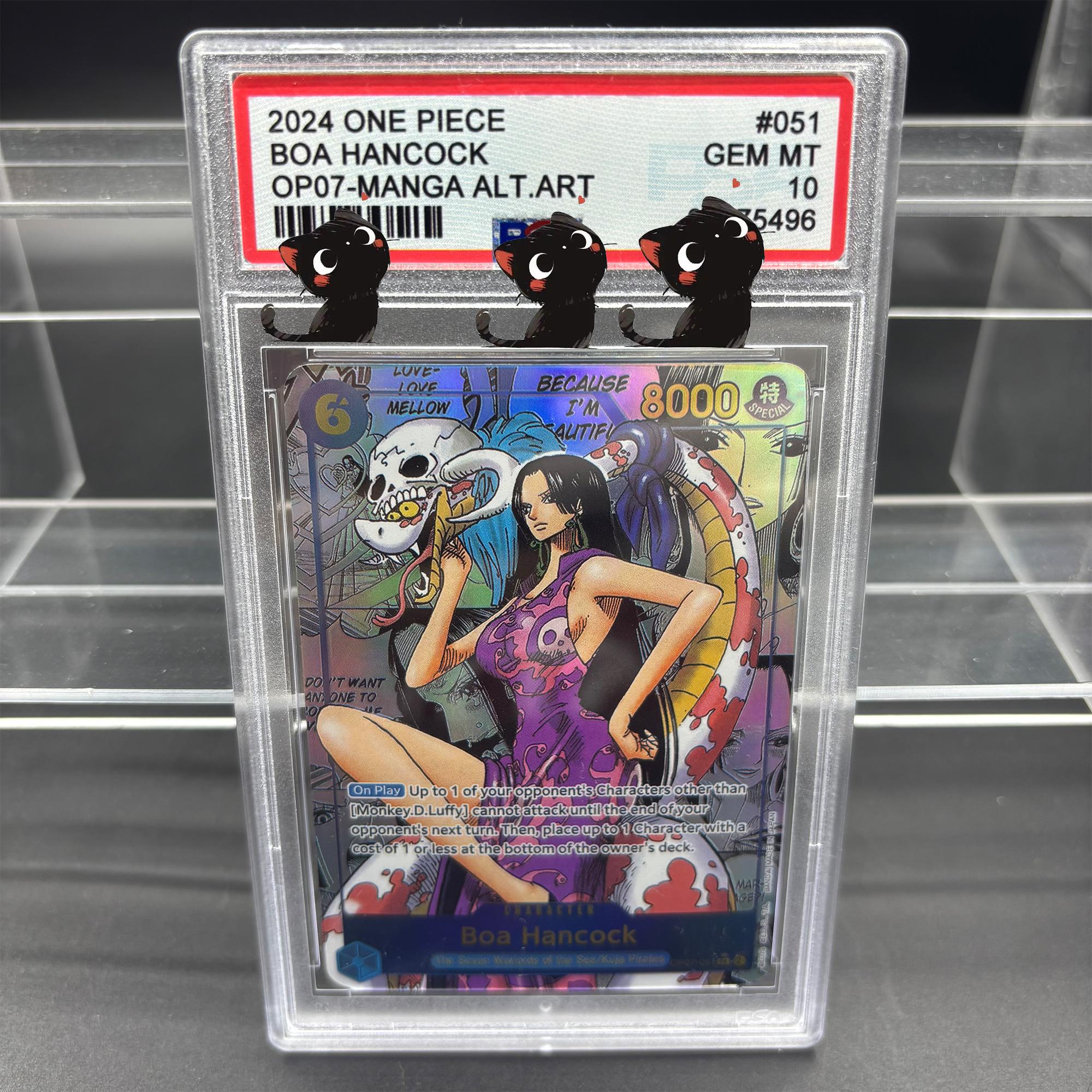 

Diy Opcg Psa 10 2024 ONE PIECE BOA HANCOCK OP07-MANGA ALT.ART Self Control Collect Signature Trading Flash Card Anime Gift