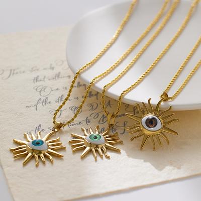 Collana Twita Collana con occhio di demone in acciaio al titanio