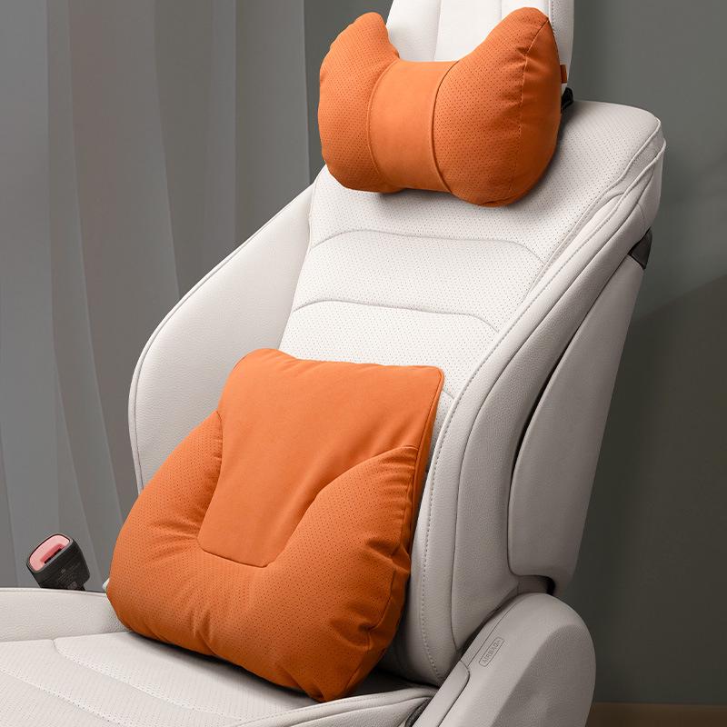 Sada polštářů na opěrku hlavy a bederní opěrku do auta - 5dílný polštář na krk a záda pro nová vozidla
