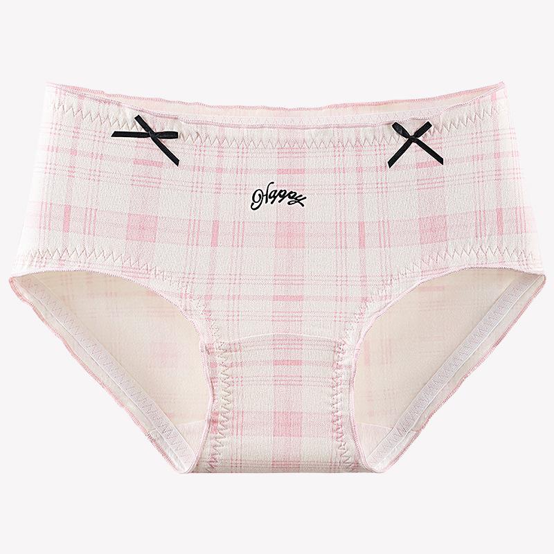 Girl Spring and Autumn Lovely Printed Bow Comfortable Breathable Waist Cotton Crotch Triangle Briefs