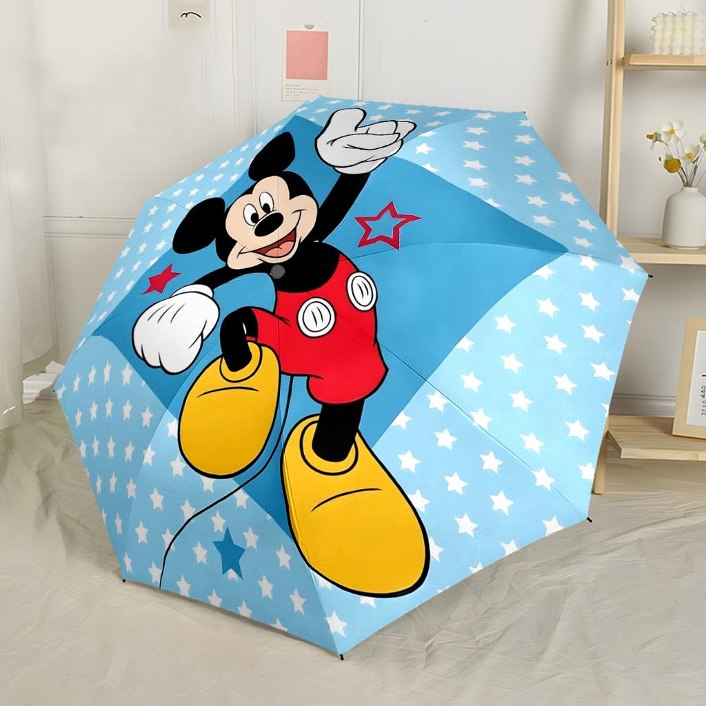 Minnie Mouse Fantasy Art Outdoor Automatic Umbrella with 8-Rib Durable All-Season Travel Elegant Women's Umbrella Best for Christmas