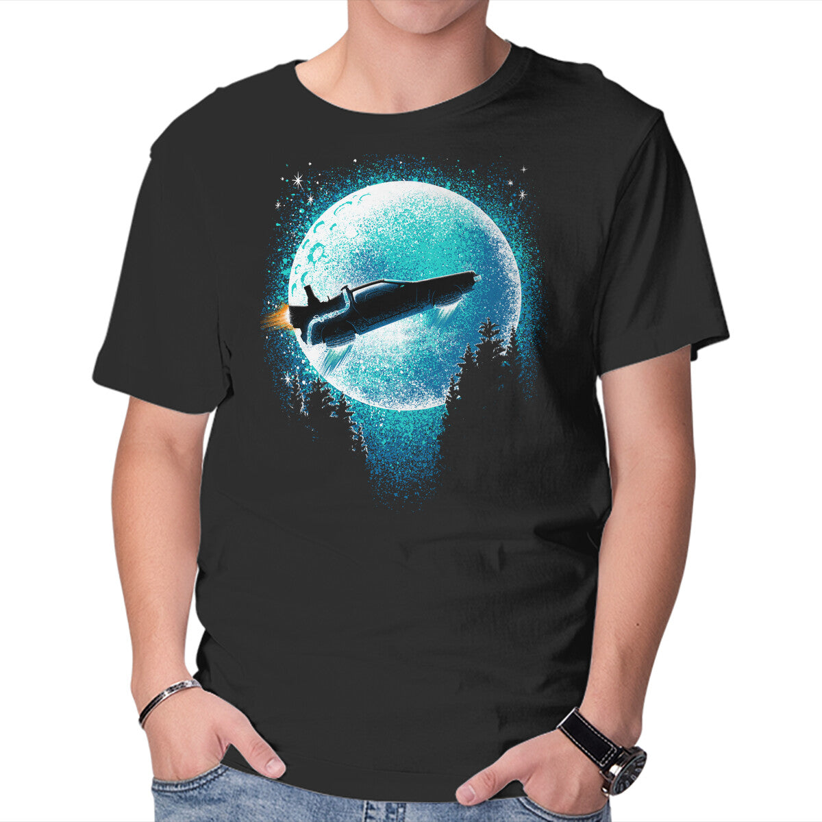 Unisex Crew Neck T-Shirt DL The Time Machine Graphic Short Sleeve Casual Tee XXL