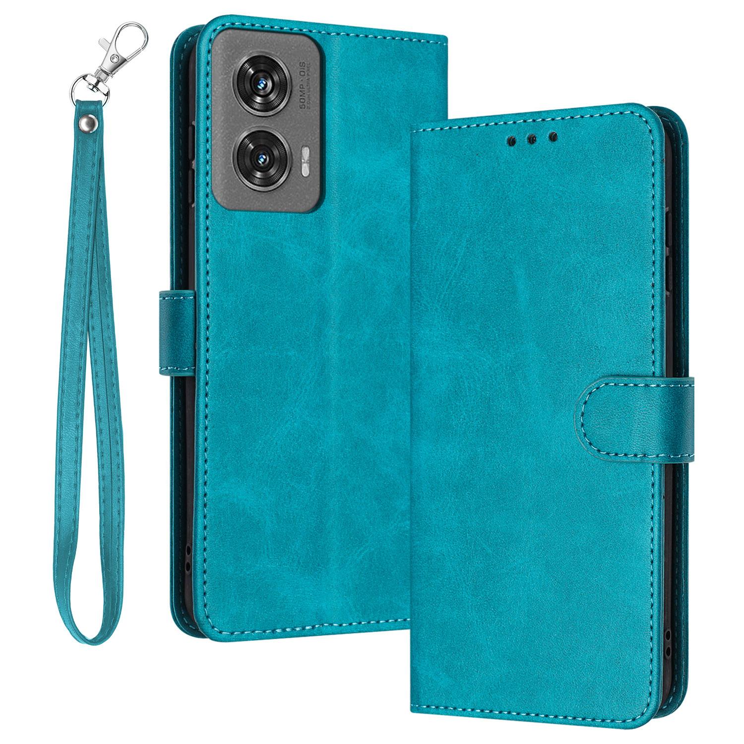 

Для Motorola Moto G85 5G Чехол Кошелек Сумочка Кожа с текстурой теленка Чехол для телефона Green