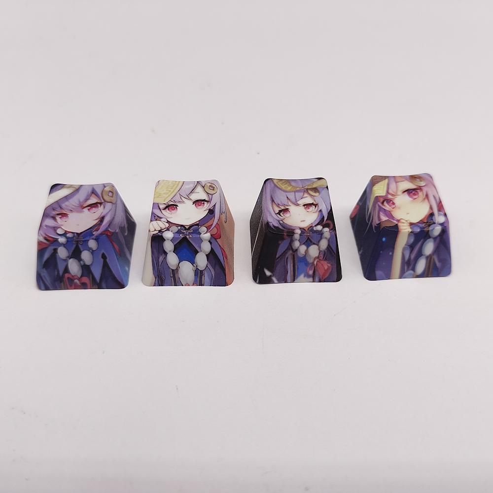 4Keys/Set R4 Keycap Hot Sublimate Key Cap Pbt Anime Cartoon Cute Custom Mechanical Keyboard Cap Decorative  Accessories
