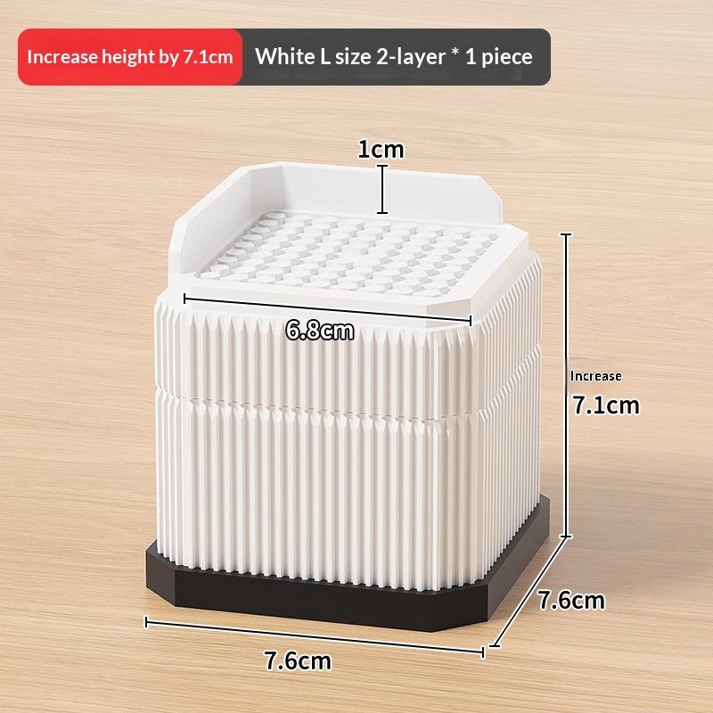 Adjustable Bed Lifter Professional Heavy Duty Square Furniture Foot Pad Non Slip Design for Couch Table and Desk