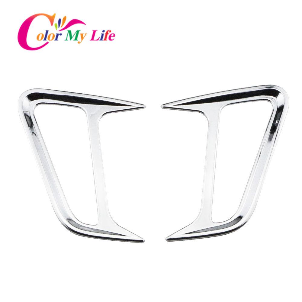 Color My Life ABS Chrome for Hyundai Kona Kauai 2017 -  Side Turning Signal Lights Sequins Trim Fog Lamp Cover