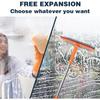Professional Window Squeegee,2 In 1 Squeegee Window Cleaner with Long Stainless Steel Handle,Sponge Car Window Squeegee for Gas Station