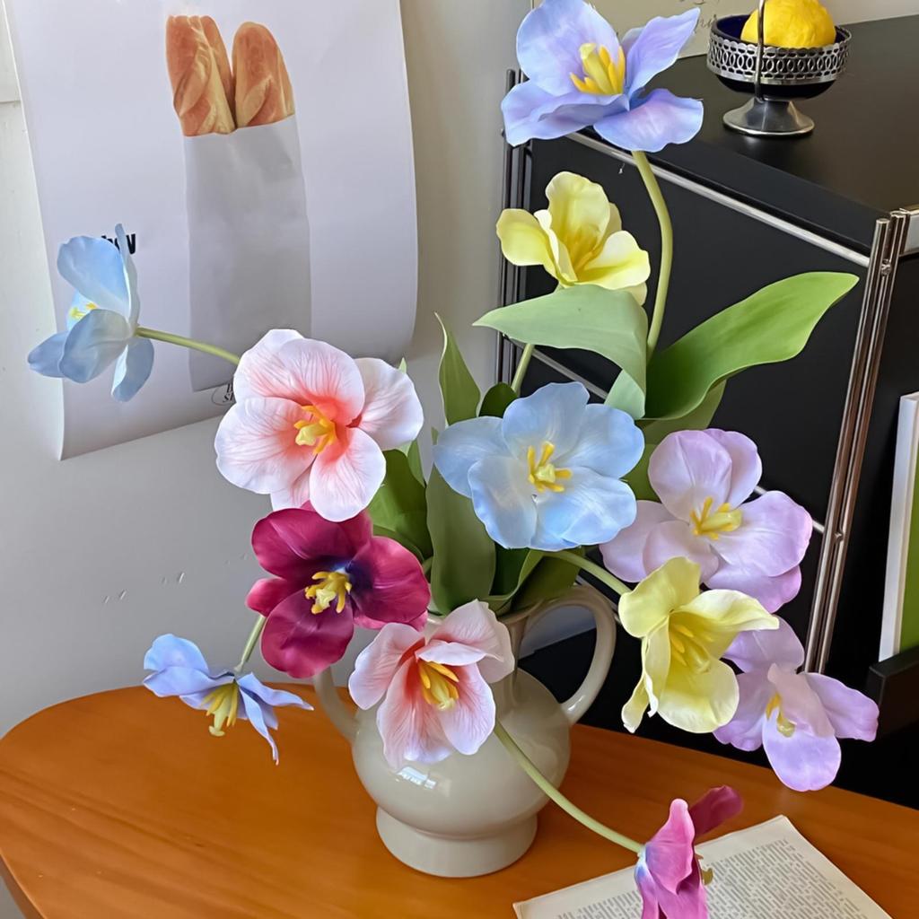 Kunstblumen Blattlos Realistische Künstliche Blumen 4,33 Zoll Heim Hochzeitsdekoration Retro Foto-Requisiten Für Gewerblich