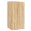 VidaXL Meuble TV Mural avec Lumières LED, Armoire de Télévision Suspendue, Meuble Télé Flottant, Moderne, Chêne Sonoma Bois 837262