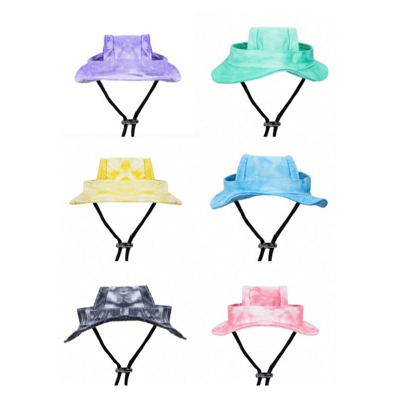 1piece Dog, cat, summer sun protection, cat hat, anti slip adjustable rope buckle, fisherman hat, dog pet supplies