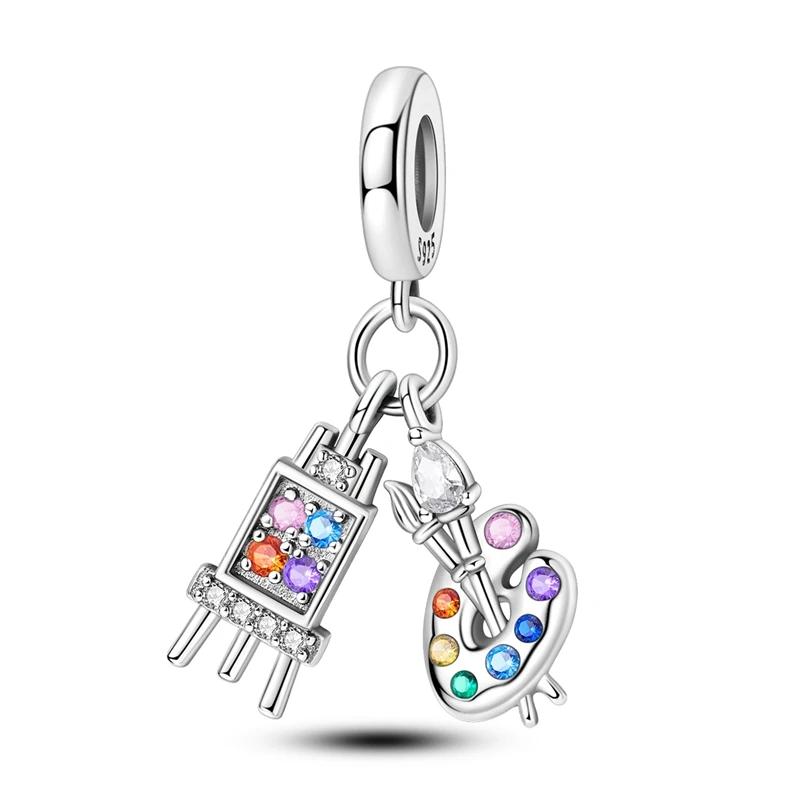 Charms Plata De Ley Evil Blue Eyes Copper Sun Star Elk Dinosaur Flower Charm Of Original Fits Women Anniversary Diy Jewelry