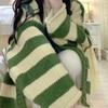 Spring & Autumn Preppy Style Sweet Striped V-Neck Cardigan Knit Sweater: Korean-Style Loose Slim-Fit Top Coat for Female Students