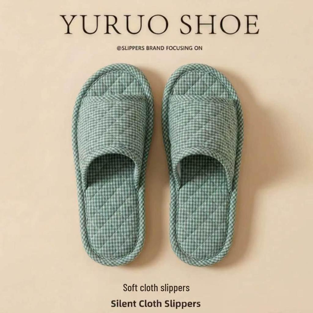 2025 Unisex Linen Slippers: Silent, Non-slip Cotton for All Seasons, Ideal for Home and Indoor Wooden Floors.