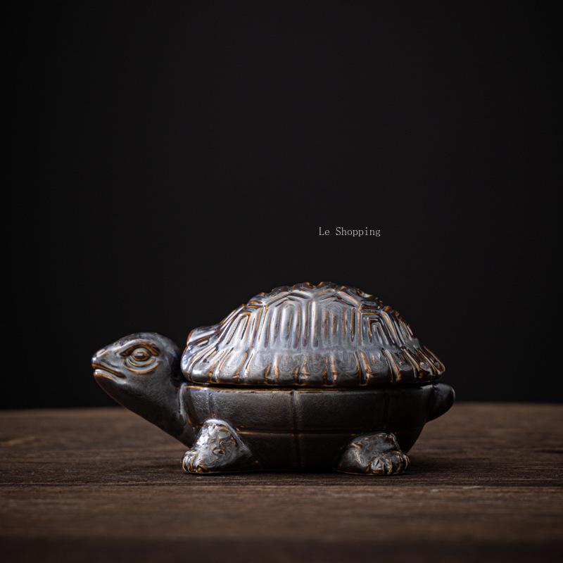 Creative Arts Turtle Shape Ceramic Incense Burner/Indoor Incense Products Meditation Home Desktop Decoration Religious Supplies