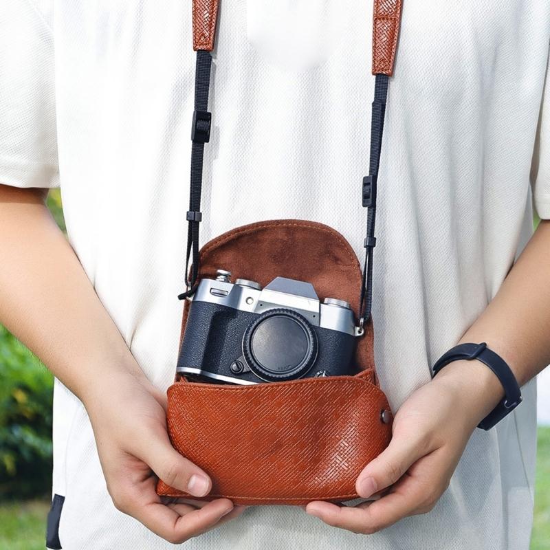 PU Camera Case with Adjustable Strap Spacious Storage for X100vi X100v Xhalf Outdoor Photography