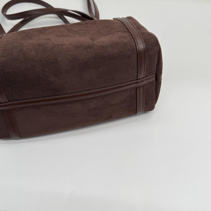 Retro Frosted Boston Women's Large Capacity Tote: Autumn/Winter Shoulder & Crossbody Bowling Bag