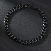 Un Bracciale Cuban Link Nero alla Moda Hip-hop Trendy da Uomo