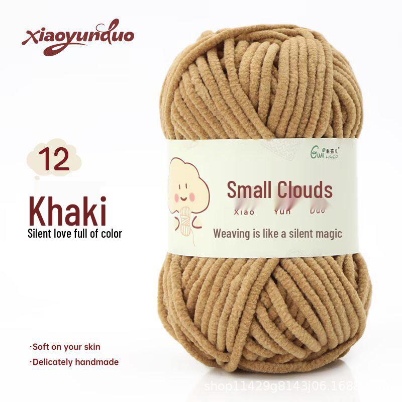 Soft Chenille Ice Yarn for DIY Hand-Knitted Scarf, Hat, and Sweater