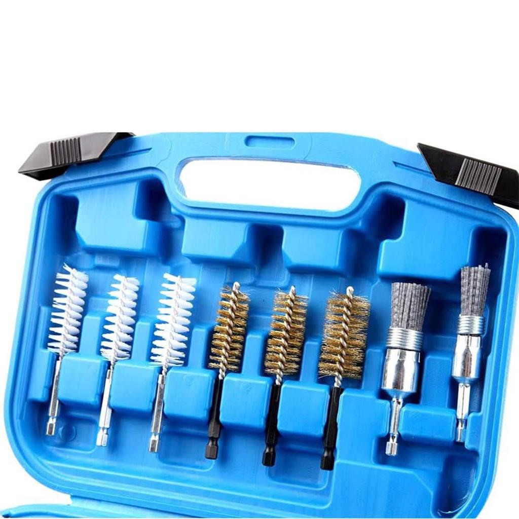Car Fuel Injector Cleaner Set Multifunction Wire Brush Adapter Oil Nozzle Clean Set for Universal Vehicle Truck Injector Seats