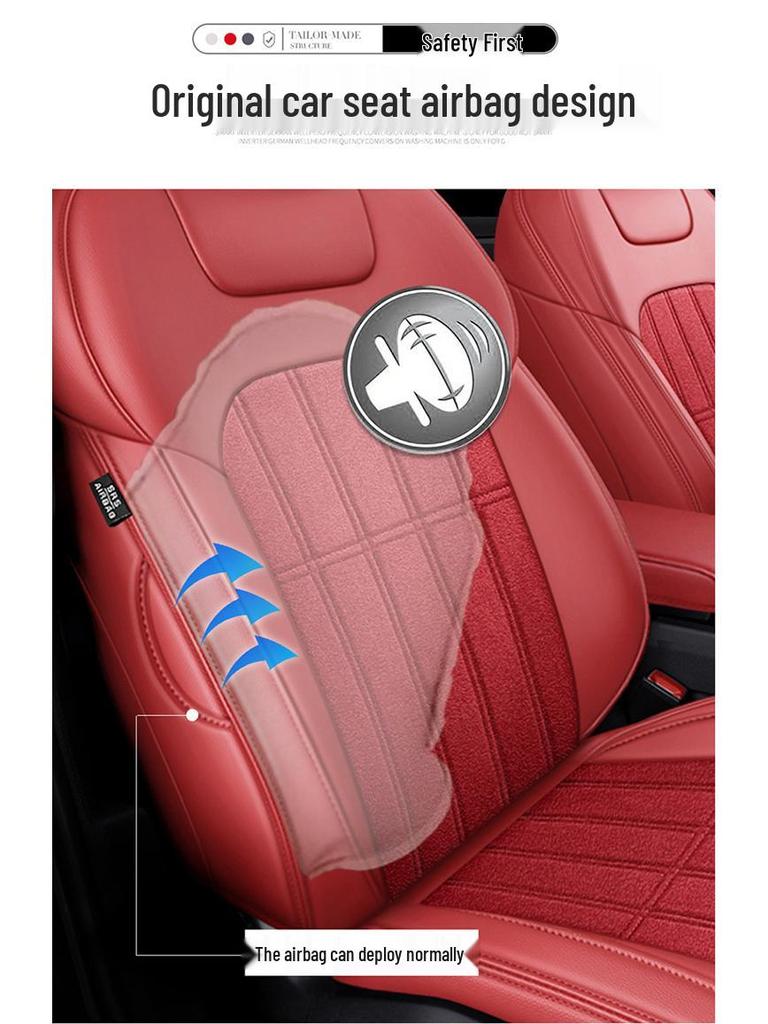 Universal Suede Car Seat Cover: Full Coverage, Ventilated, All-Season Cushion