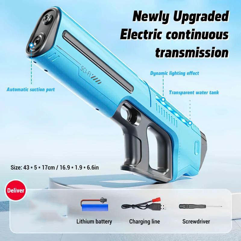 Non-Toxic Electric Water Guns For Adults Powerful Squirt Automatic Water Suction Water Blasters Summer Outdoor Beach Toy For Children Kid Gift
