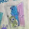 Marushin Face Panic Antibacterial and Deodorizing 2006007600 Towel, Monsters, Inc. Days, Cotton, Embroidered, Treatment,