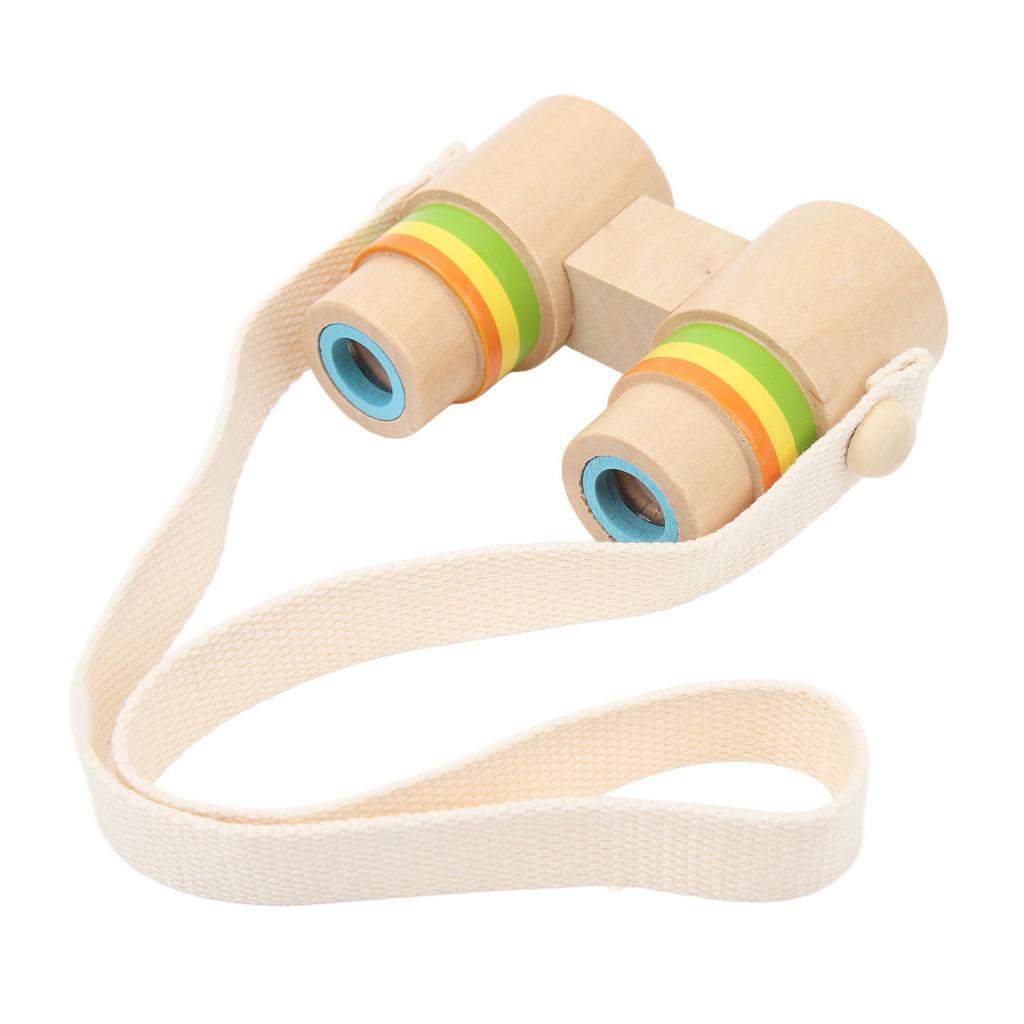Kinder Holzfernglas Klare Linse Trageschlaufe Tragbares Fernglas Teleskop für den Außenbereich