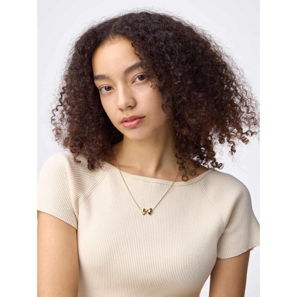 GU by Uniqlo Slide Chain Ribbon Motif Necklace Model