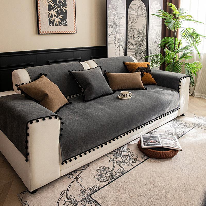 Medieval Sofa Cushion Chenier Fixed Non-Slip And Anti-Cat Scratch Sofa Seat Cushion Universal In All Seasons, Living Room Sofa Cover