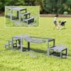 3 Pieces Wooden Dog Agility Training Equipment with Soft Bridge, Pause Platform and Pet Stair for Outdoor, Grey