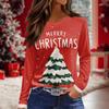 Women's Daily Casual Long-sleeved Printed O-neck Top