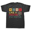 Denke wie ein Proton Bleib Positiv Lustiges Wissenschafts T-Shirt Baumwoll Oberteile T-Shirt Design Druck T-Shirt Individuell Euro Größen T-Shirts