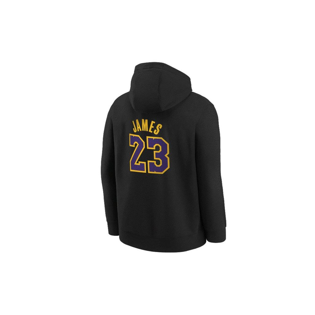 Nike X NBA Hoodie Los Angeles Lakers James 23 City Edition Casual Comfortable Kids hoodies Black Purple 3Z2B7HDL5-LAK23