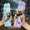 1PC Ice Hockey Athlete Cartoon Print 750ml Color Plastic Sports Water Bottle Leakproof Flip Straw Lid Suitable for Sports Office Home Use