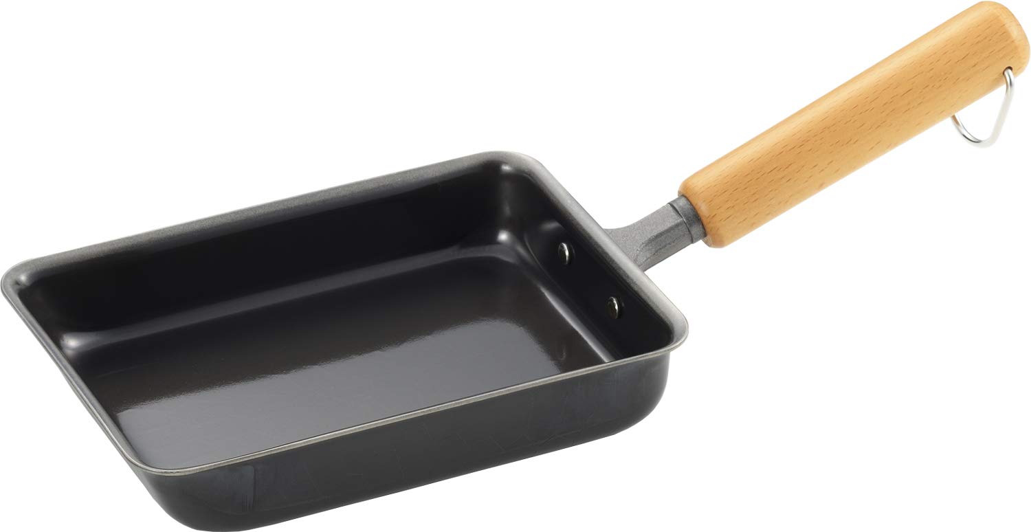 

Yoshikawa Tamagoyaki Wooden Handle Frying Pan 13 x 18cm Made in Japan NEW Gourmet Power SJ3166