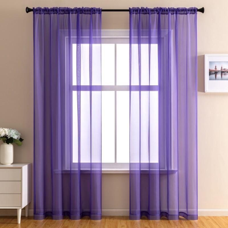 Colorful Semisheer Modern Privacy Romantic Curtains Light Filtering Window Scarf For Living Room Bedroom Study Room Decor