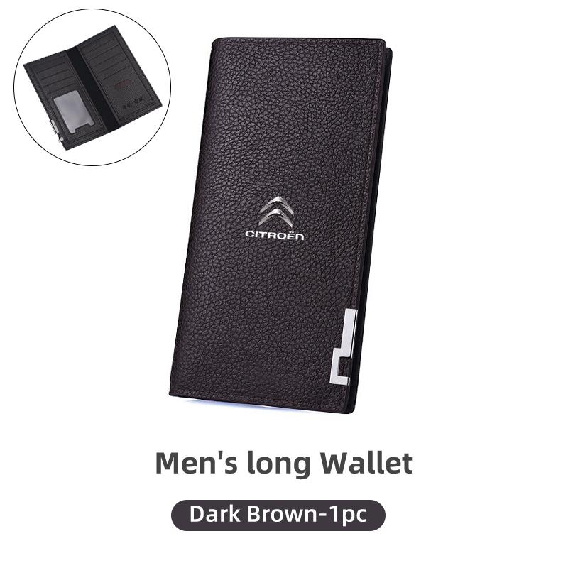 

Car Men Long Wallet Zipper Driver License Credit Card Bag Case For Citroen C4 C3 C5 C1 C2 C6 C4L DS3 DS4 Berlingo Picasso Jumper
