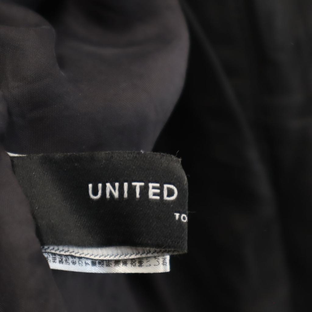 UNITED ARROWS No Collar, Sheep Leather Leather Jacket 40 Black Women Used