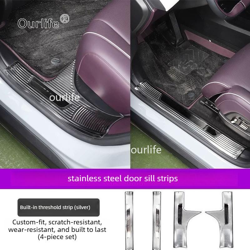 For Mazda EZ-60 EZ60 CX-6e CX6e 2026 2027 ABS steel Car Guard Cover Door Sill Threshold Scuff Plate Welcome Pedal Accessories