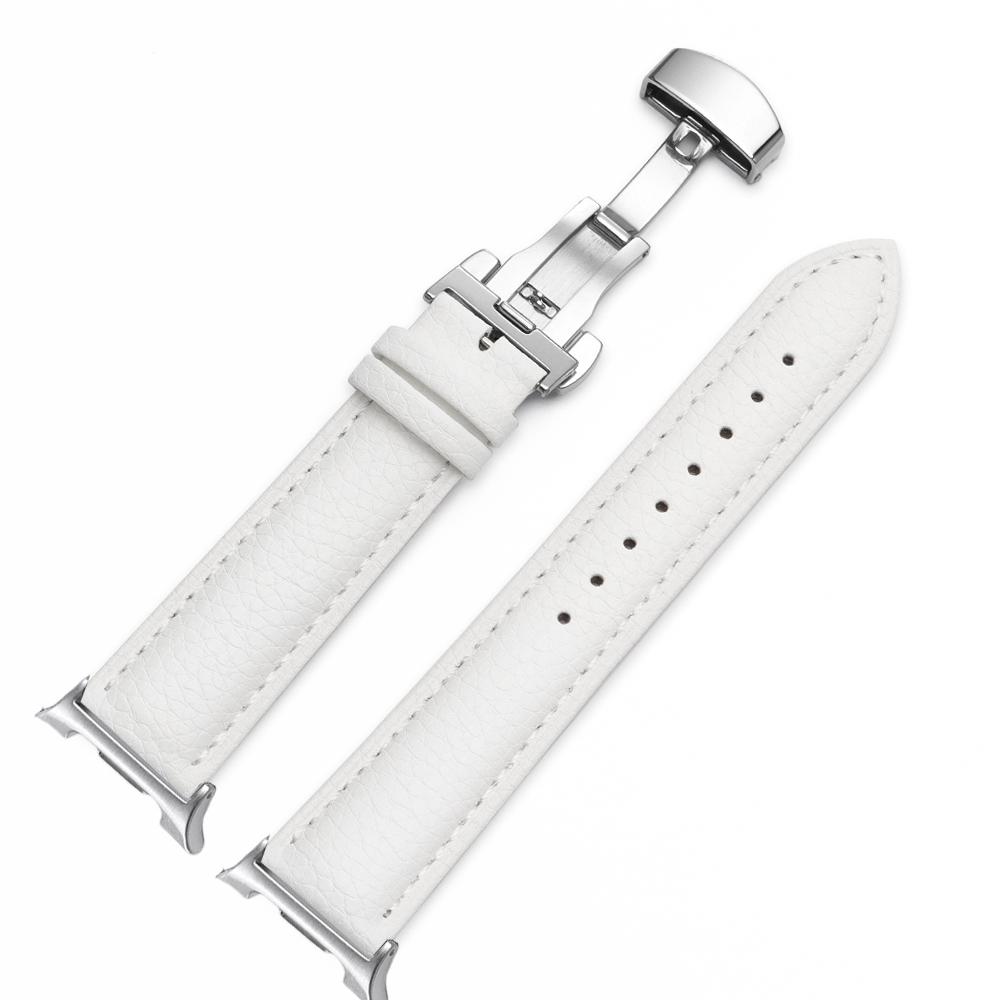 New Leather Strap for Samsung Galaxy Watch 8 Classic 46mm Butterfly Buckle Bracelet for Galaxy Watch 8 44mm 40mm Wristband