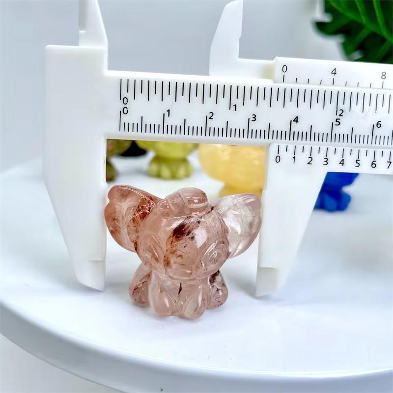 3cm Mini Natural Stone Crystal Carved Cartoon Animal Decoration Gift
