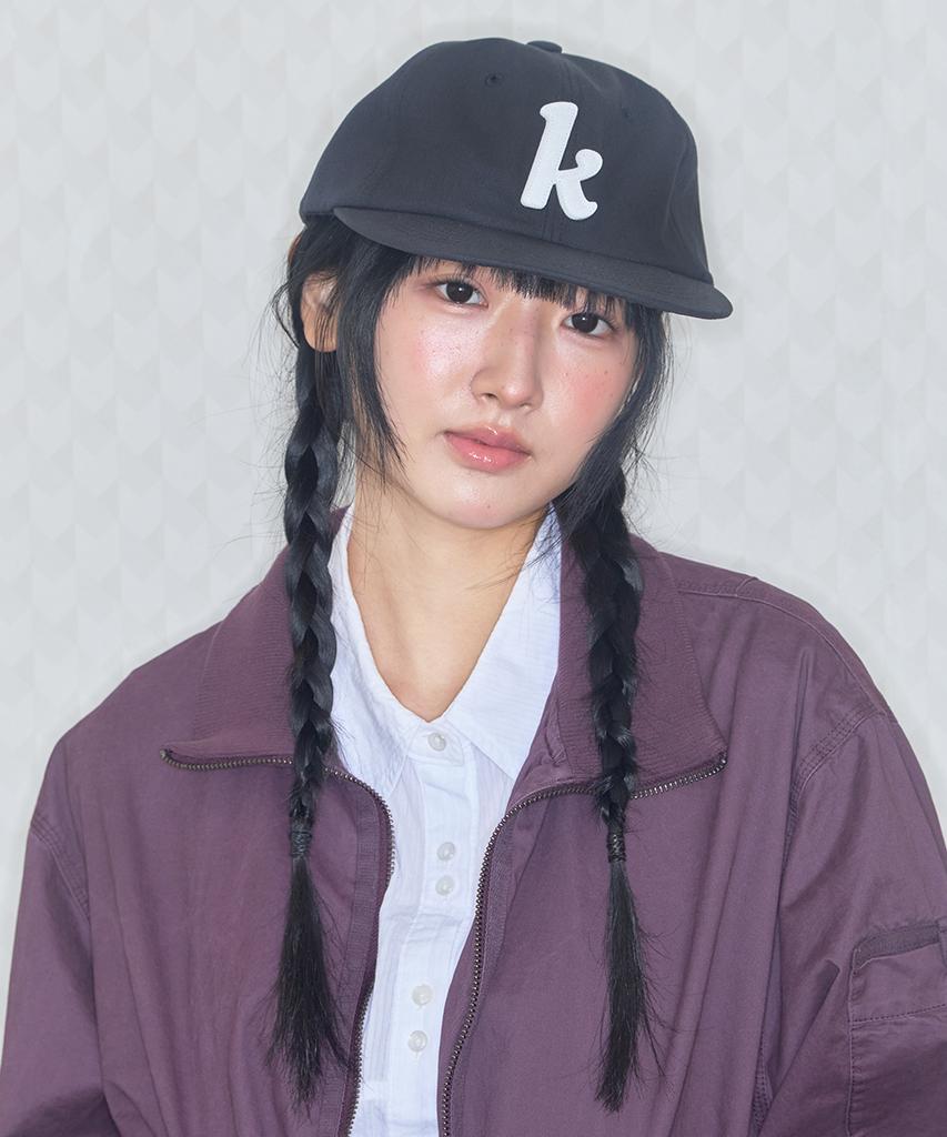 Kiibi K-Logo Applique Cap Black