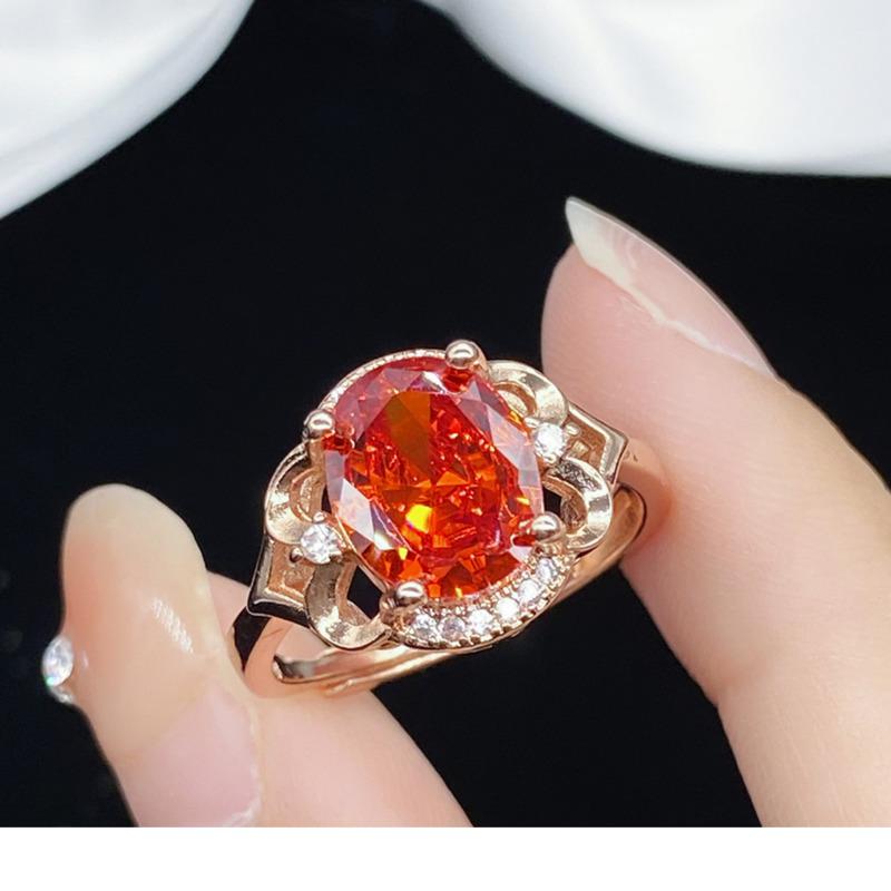 BELLA BOX Fenda Zircon Network Red Live New Product Hollow Out Temperament Group Set With 18K Rose Gold Open Ring For Women