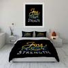 Joy of the Lord Typography Bedding Duvet Cover Set Duvet Cover Pillowcases  (1*Duvet Cover 2*Pillowcases, without duvet insert)
