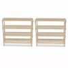 Day and Night - Day and Night 4-story Shoe Rack 2 Units Solid Fir Wood